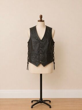 Hudson Jeans Black Leather Vest